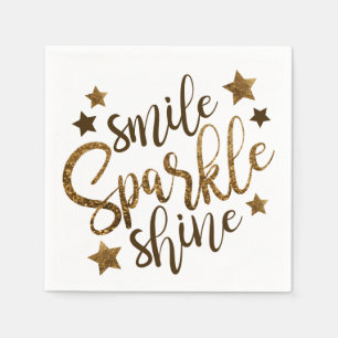 Servilleta De Papel Smile Sparkle Shine Afirmations