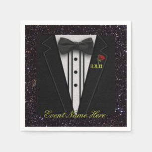 Servilleta De Papel Smoking y cielo nocturno negros del personalizar