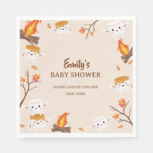 Servilleta De Papel S'more Love Fall Rustic Camping Baby Shower