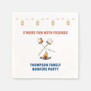 Servilleta De Papel S'mores Fun Bonfire Backyard Cookout Friendding