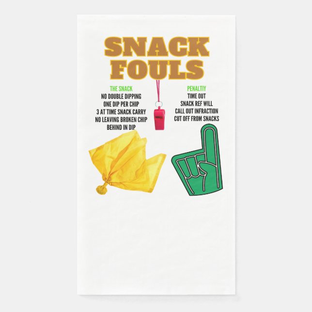 Servilleta De Papel Snack Fouls para los Fiestas (Anverso)