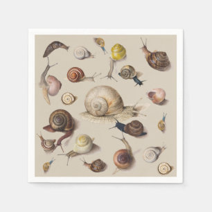 Servilleta De Papel Snail Garden Mascota Gastropod Slug Caracoles botá