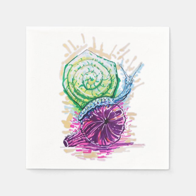 Servilleta De Papel Snail in the Fig (Anverso)
