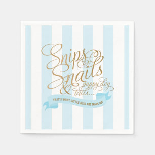 Servilleta De Papel Snips and Snails Cocktail Napkins
