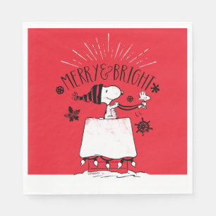 Servilleta De Papel Snoopy and Woodstock - Merry & Bright