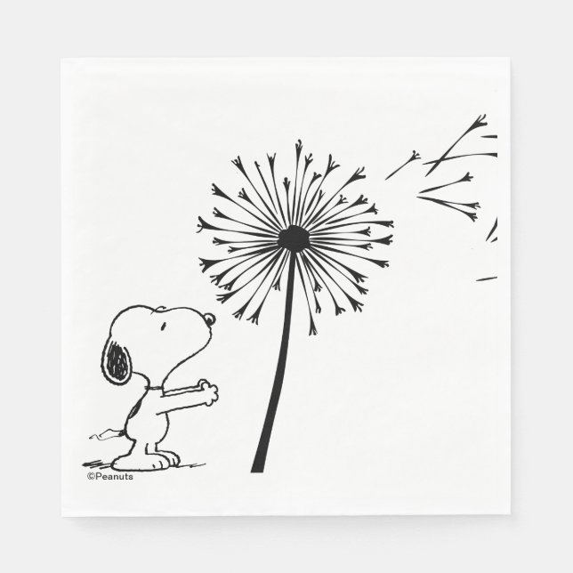 Servilleta De Papel Snoopy con Dandelion (Anverso)