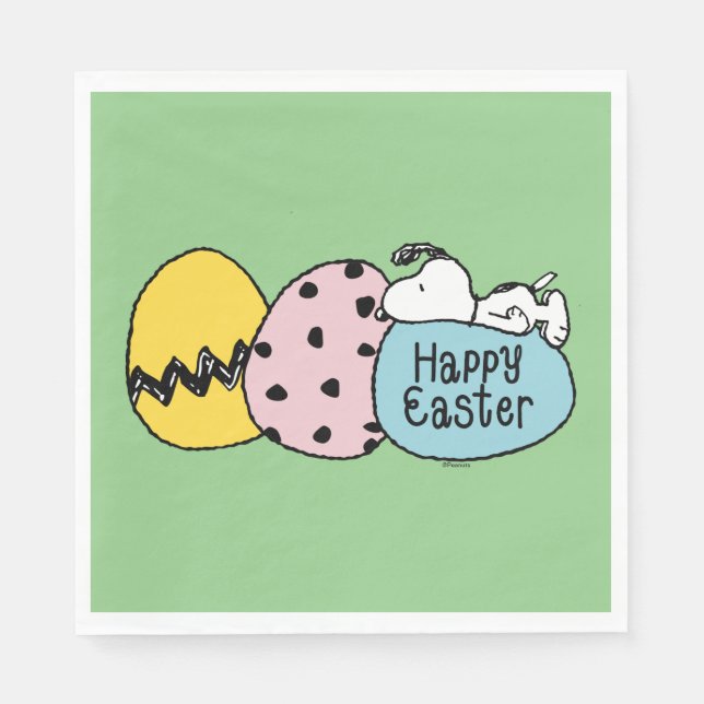 Servilleta De Papel Snoopy - Feliz Pascua (Anverso)