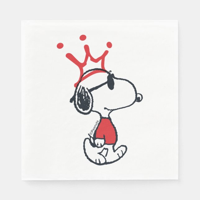 Servilleta De Papel Snoopy - Joe Guay Crown (Anverso)