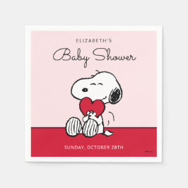 Servilleta De Papel Snoopy | Little Sweetheart Baby Shower Napkins