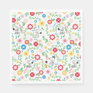 Servilleta De Papel Snoopy So Sweet Flower Pattern