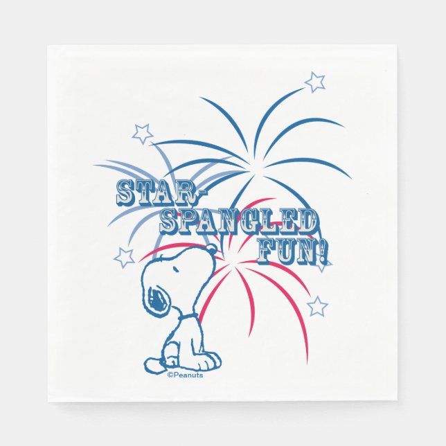 Servilleta De Papel Snoopy Star Spangling Fun (Anverso)