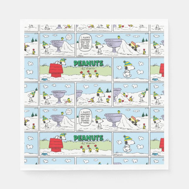 Servilleta De Papel Snoopy & The Zamboni Crew (Anverso)