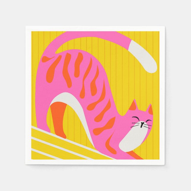 Servilleta De Papel Snoozing Whiskers (Anverso)