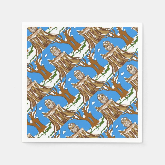Servilleta De Papel Snowflake the Owl (Anverso)