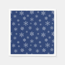 Snowflakes navy blue background