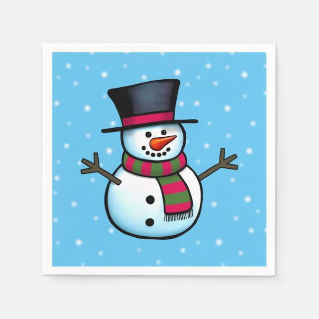 Servilleta De Papel Snowman (Anverso)