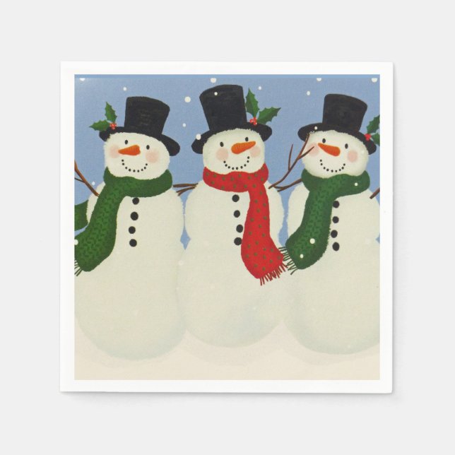 Servilleta De Papel Snowman (Anverso)