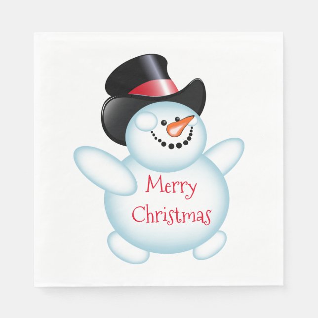 Servilleta De Papel Snowman (Anverso)