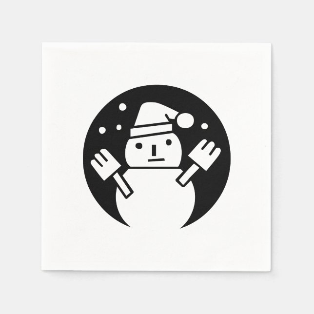Servilleta De Papel Snowman (Anverso)