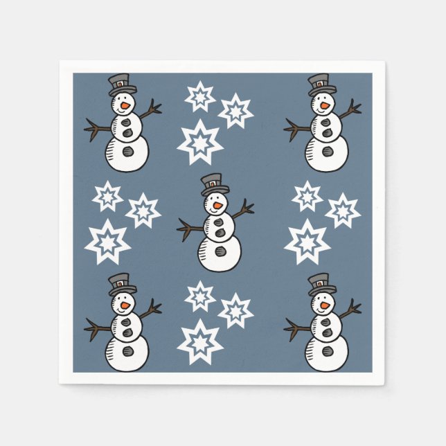 Servilleta De Papel Snowman (Anverso)