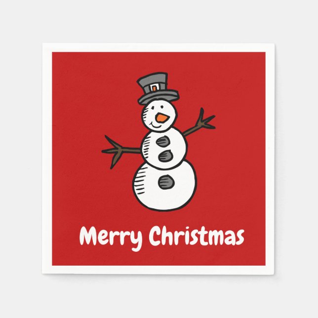 Servilleta De Papel Snowman (Anverso)