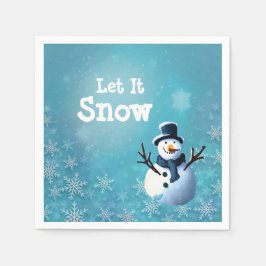 Servilleta De Papel Snowman Cocktail