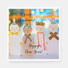 Servilleta De Papel Snowman Fun Elegant Navidad Fiesta