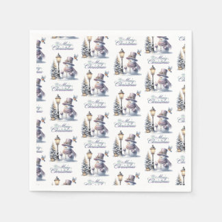 Servilleta De Papel Snowman Napkin