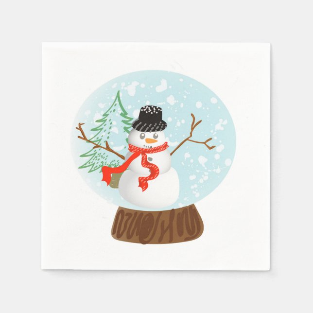 Servilleta De Papel Snowman Napkin (Anverso)
