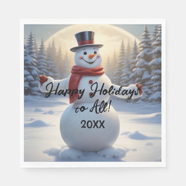 Servilleta De Papel Snowman Napkins HAMbyWG (Anverso)