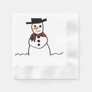 Servilleta De Papel Snowman Paper Napkin