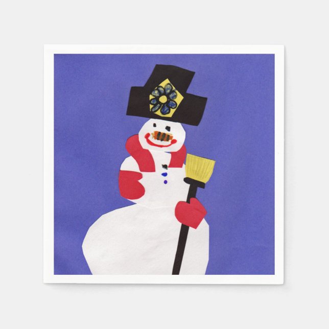 Servilleta De Papel Snowman por VictoriaShaylee (Anverso)