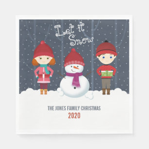 Servilleta De Papel Snowman Winter Wonderland