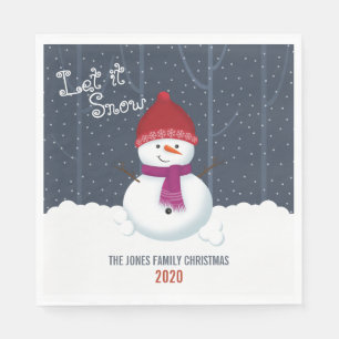 Servilleta De Papel Snowman Winter Wonderland