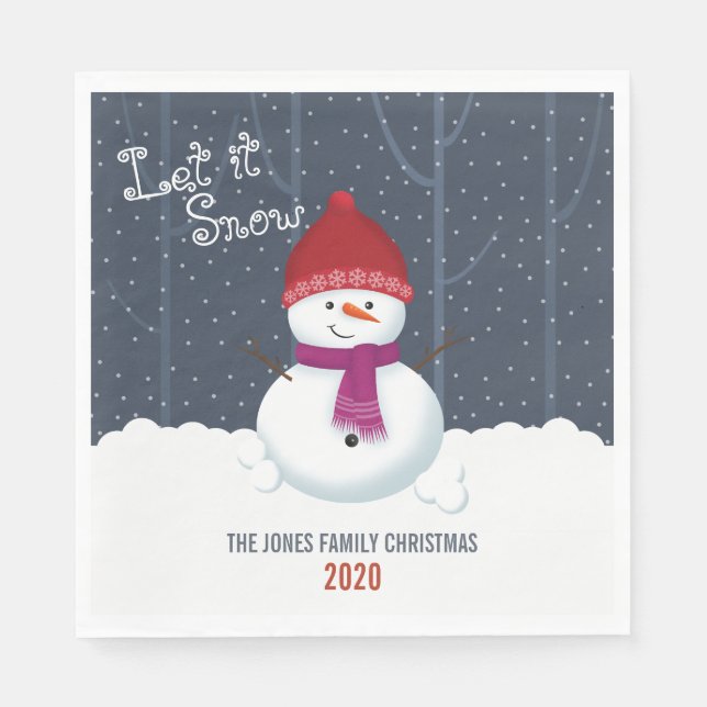 Servilleta De Papel Snowman Winter Wonderland (Anverso)