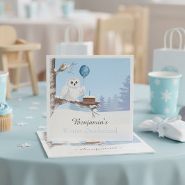 Servilleta De Papel Snowy Owl Winter Onederland Birthday