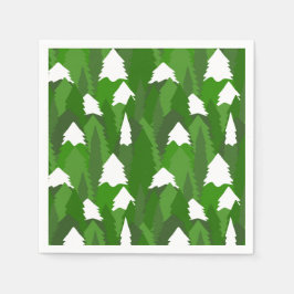 Servilleta De Papel Snowy Pine Forest