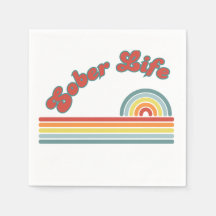 Sober Life Fiesta Napkins Recuperación Cumpleaños