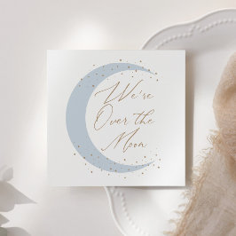 Servilleta De Papel Sobre el Baby Shower de Moon Blue Boy