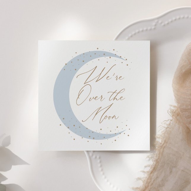 Servilleta De Papel Sobre el Baby Shower de Moon Blue Boy (Subido por el creador)