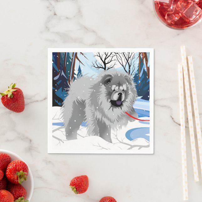 Servilleta De Papel SOBRE EL RÍO Napeles Blue Chow (In situ)