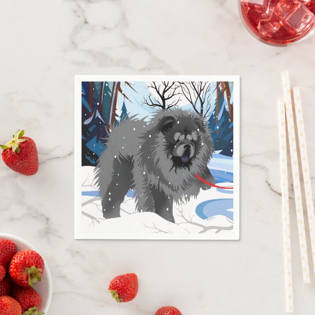 Servilleta De Papel SOBRE EL RÍO Napeles De Chow Negro (In situ)