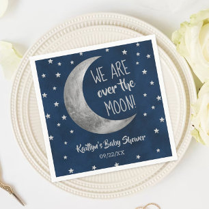 Servilleta De Papel Sobre la luna   Baby Shower Napkins