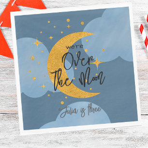 Servilleta De Papel Sobre la luna brillantes niños lunares Cumpleaños