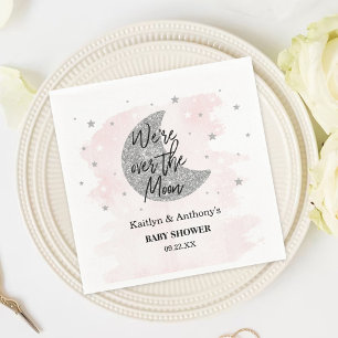 Servilleta De Papel Sobre la luna Chicas Baby Shower Napkins