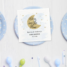 Servilleta De Papel Sobre la luna | Niños Baby Shower Napkins