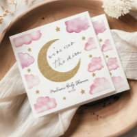 Sobre La Luna Nubes Rosadas Celestiales Baby Showe