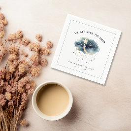 Servilleta De Papel Sobre las estrellas del oro de la luna Baby Shower