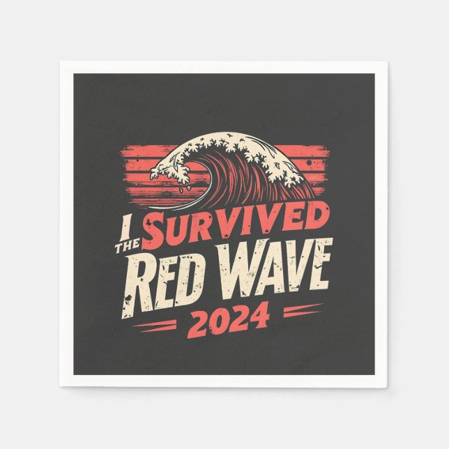 Servilleta De Papel Sobreviví a la ola roja 2024. Trump ganó la inagur (Anverso)