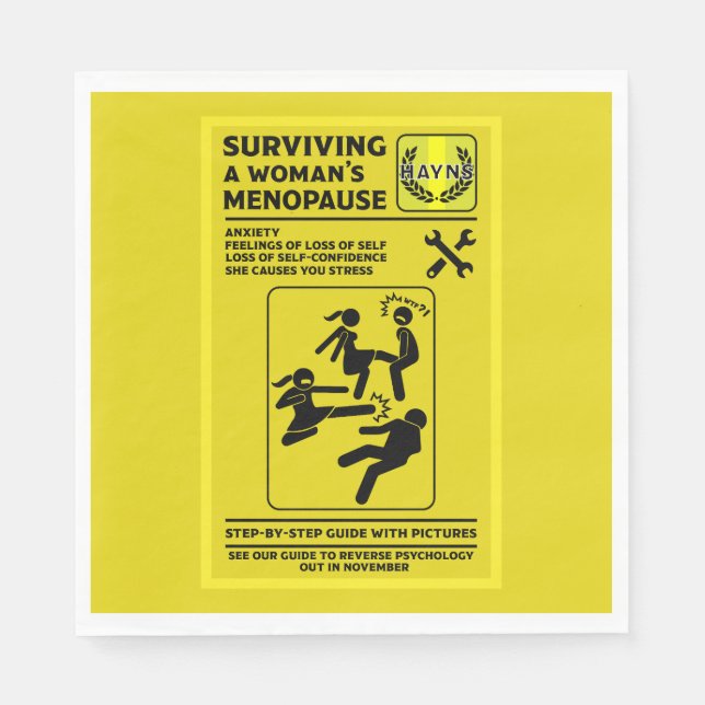 Servilleta De Papel Sobrevivir A La Menopausia (Anverso)